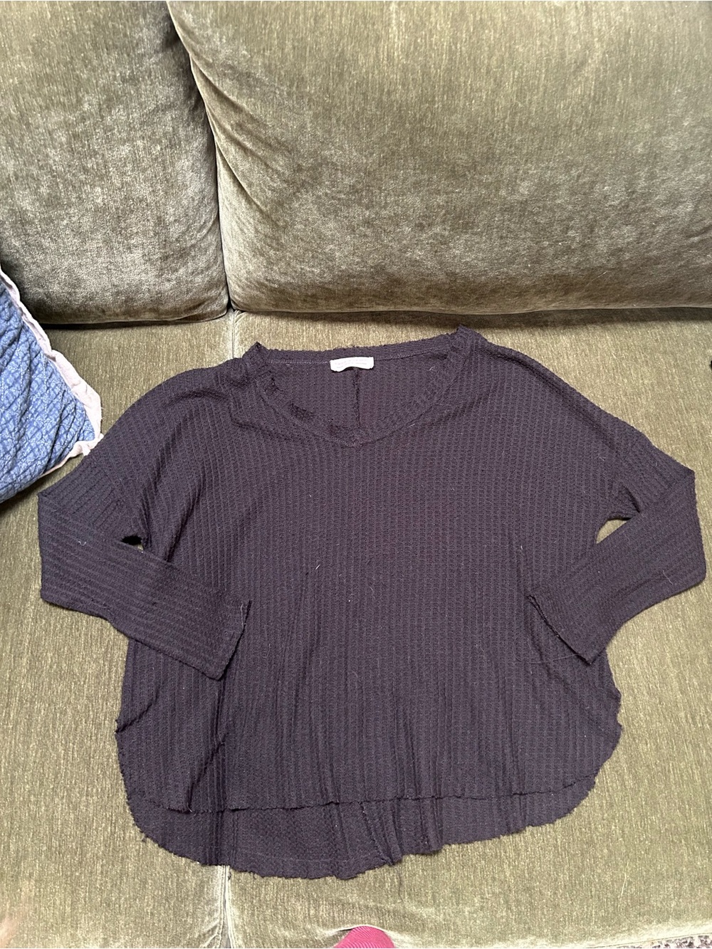 Casual V-Neck Ribbed Women's Sweater